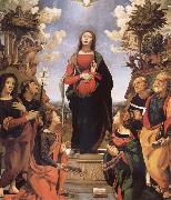 The Immaculada Concepcion and six holy Century XVI I